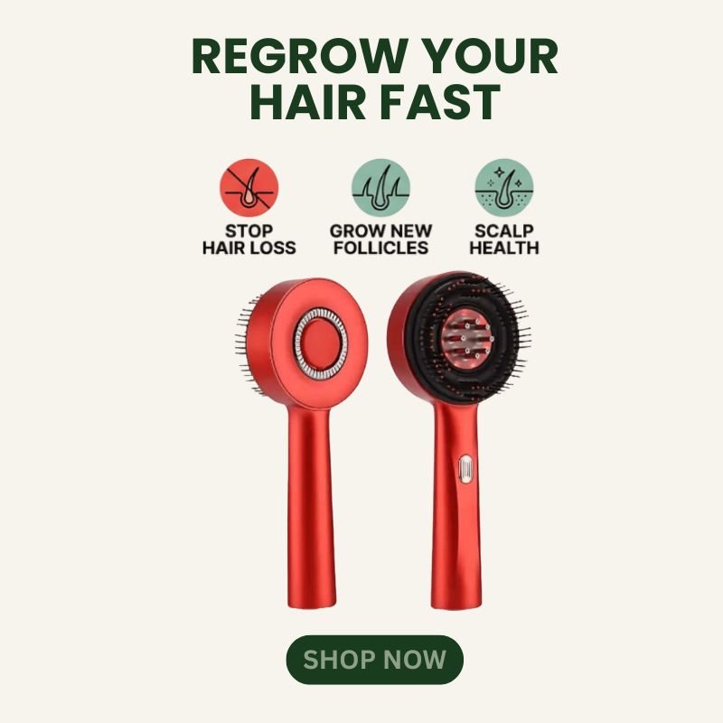 Red LED Massager Brush