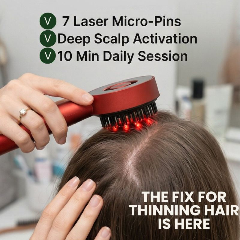 Red LED Massager Brush