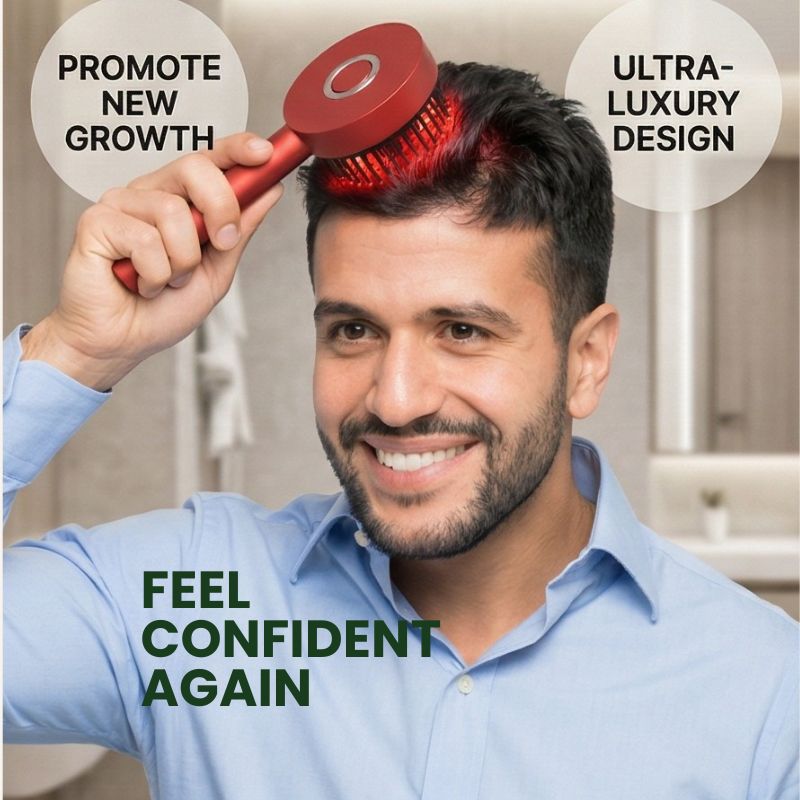 Red LED Massager Brush