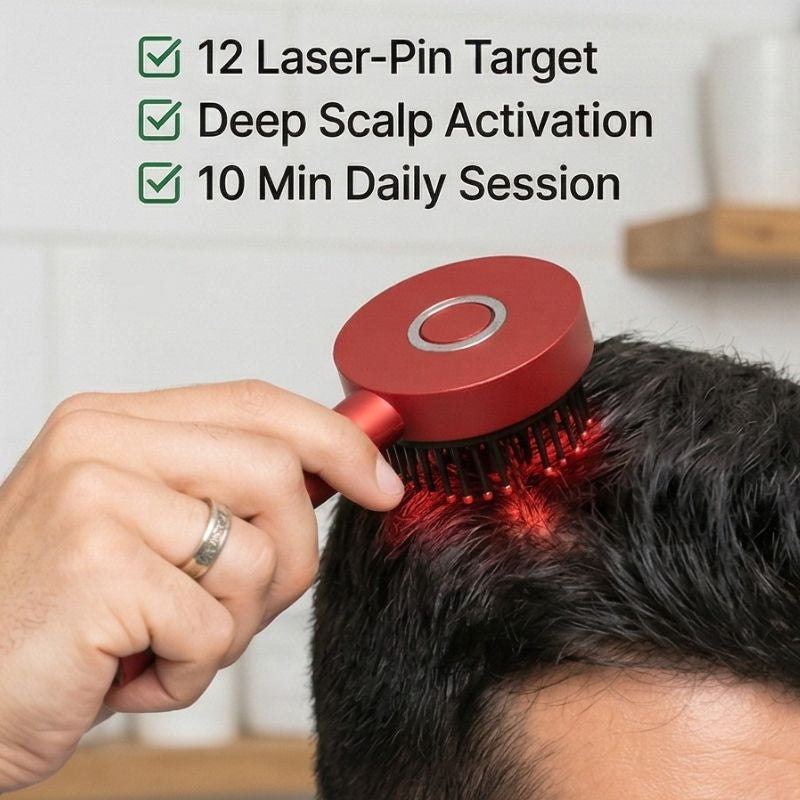 Red LED Massager Brush