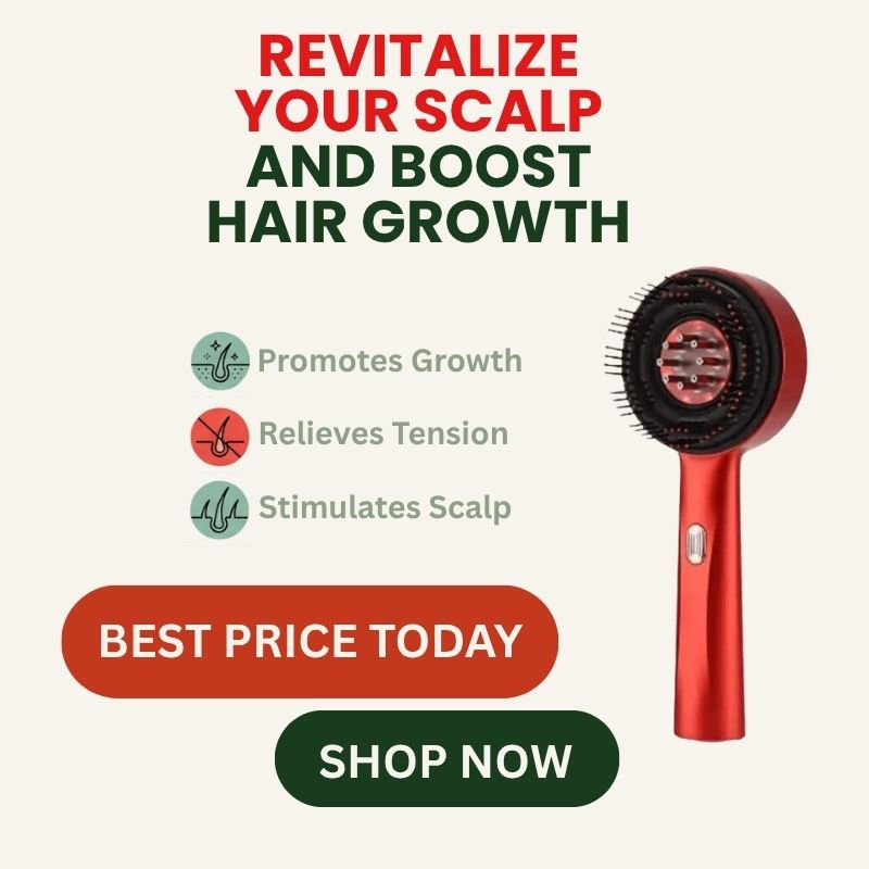 Red LED Massager Brush